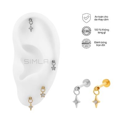 Labret charm lấp lánh