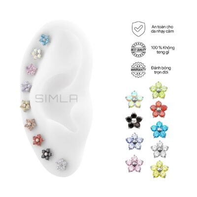 Labret hoa 5 cánh đá lớn