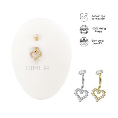 Khuyên rốn tim đá