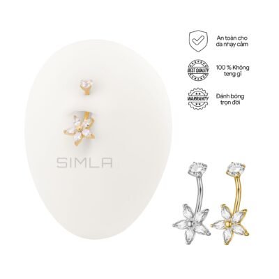 Khuyên rốn hoa đá