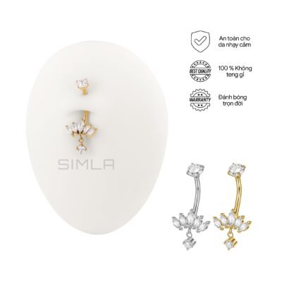 Khuyên rốn lá charm