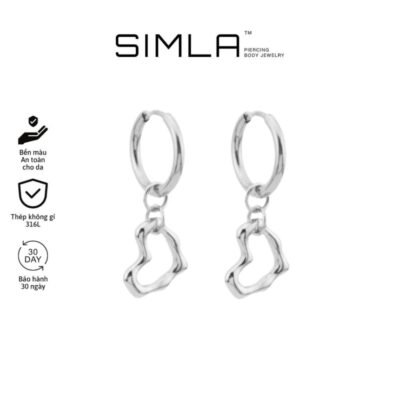 Khuyên clicker tròn charm tim