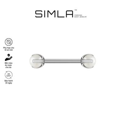 Khuyên nipple ngọc trai chốt nội