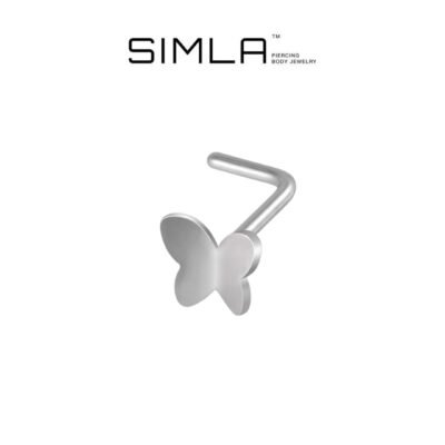 Khuyên mũi L bướm trơn